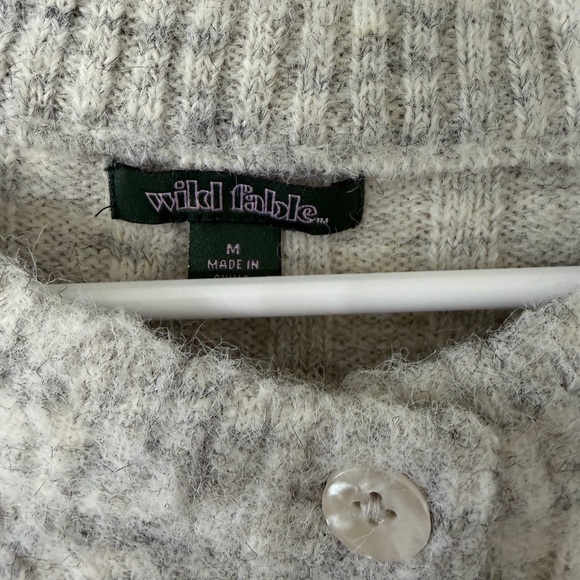 Wild Fable Light Gray Ribbed Cardigan - Picture 3 of 7